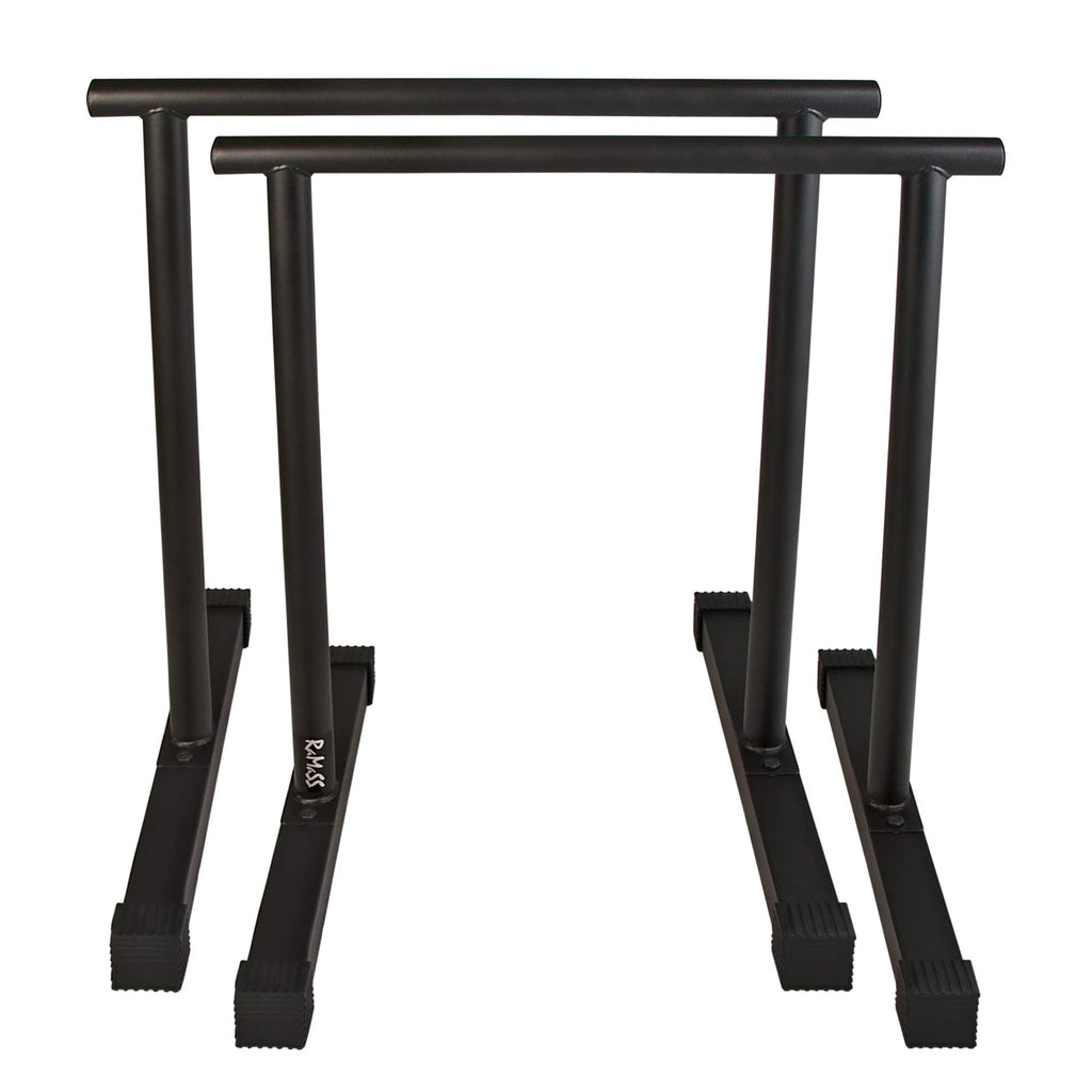RAMASS Fitness Tall Parallettes - Heavy Duty Steel Dip Bars for Calisthenics