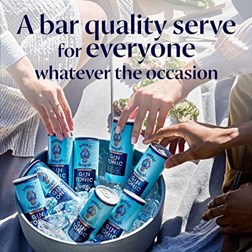 Bombay Sapphire Gin and Tonic Ready-to-Drink Cocktails - 12 x 250ml