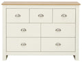 GFW Lancaster 7 Drawer Chest – Modern Wooden Dresser with Oak Top