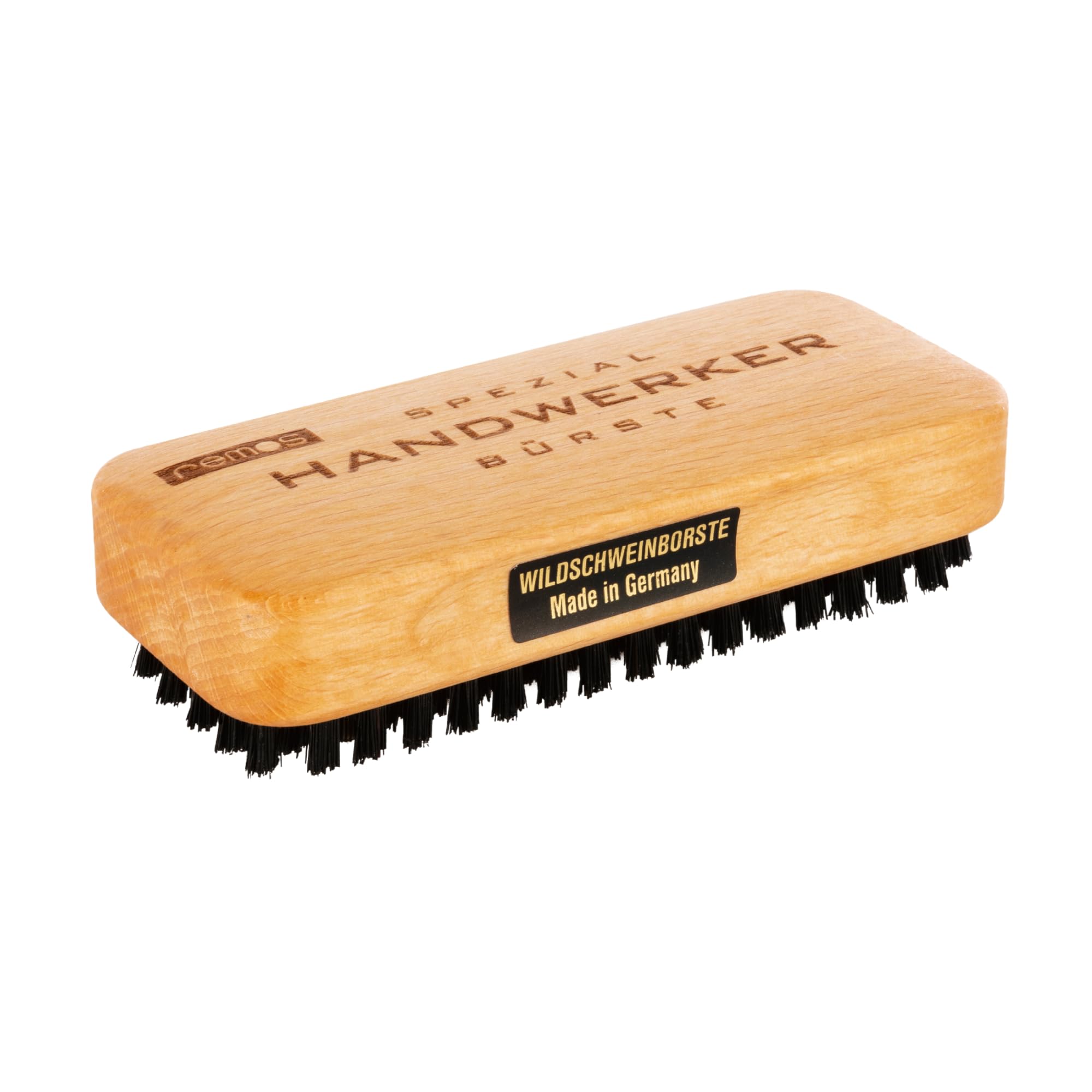 REMOS Hand Brush Craftsman – Beech Wood & Boar Bristle Nail Scrubber