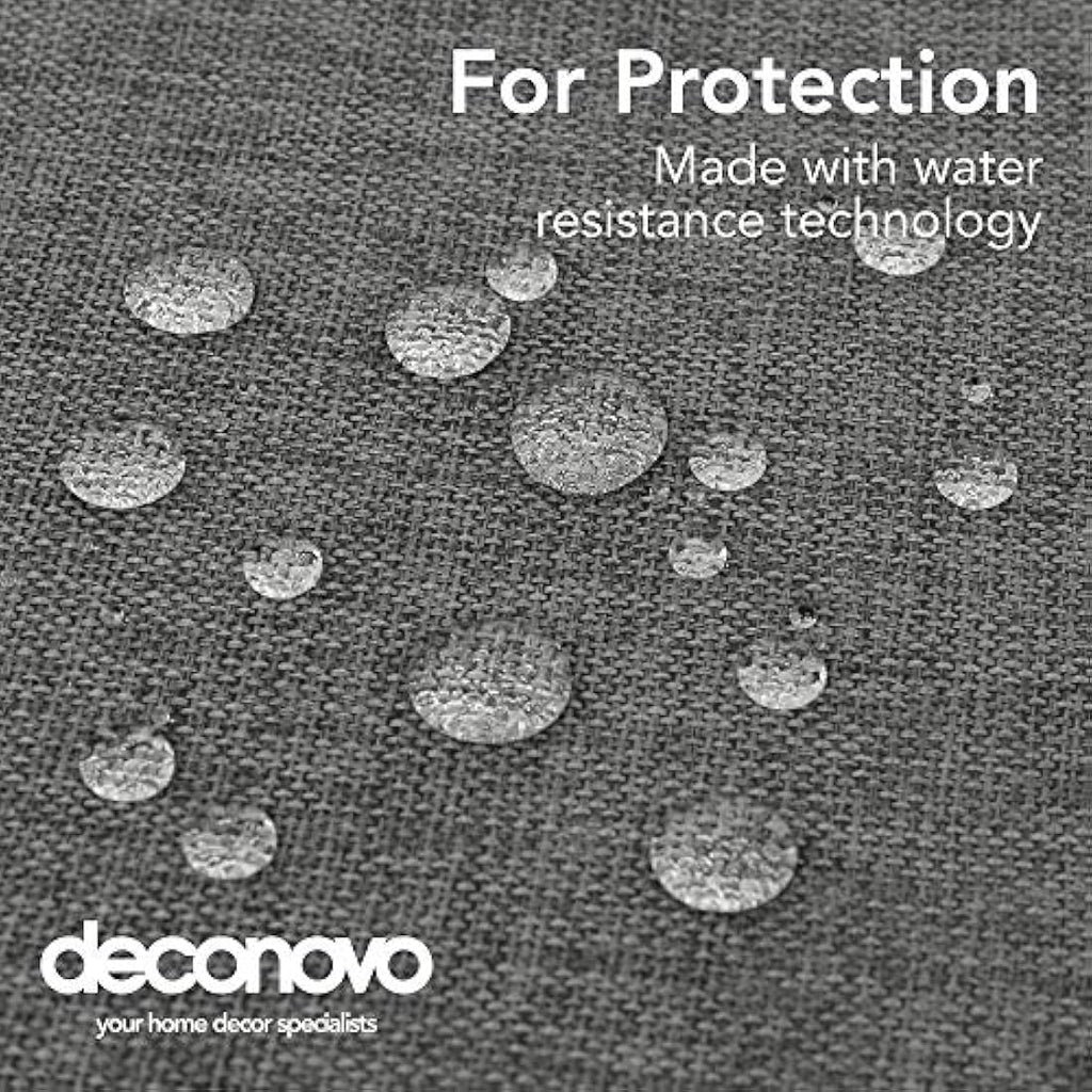 Deconovo Faux Linen Water Resistant Square Tablecloth | Grey | 59x59in