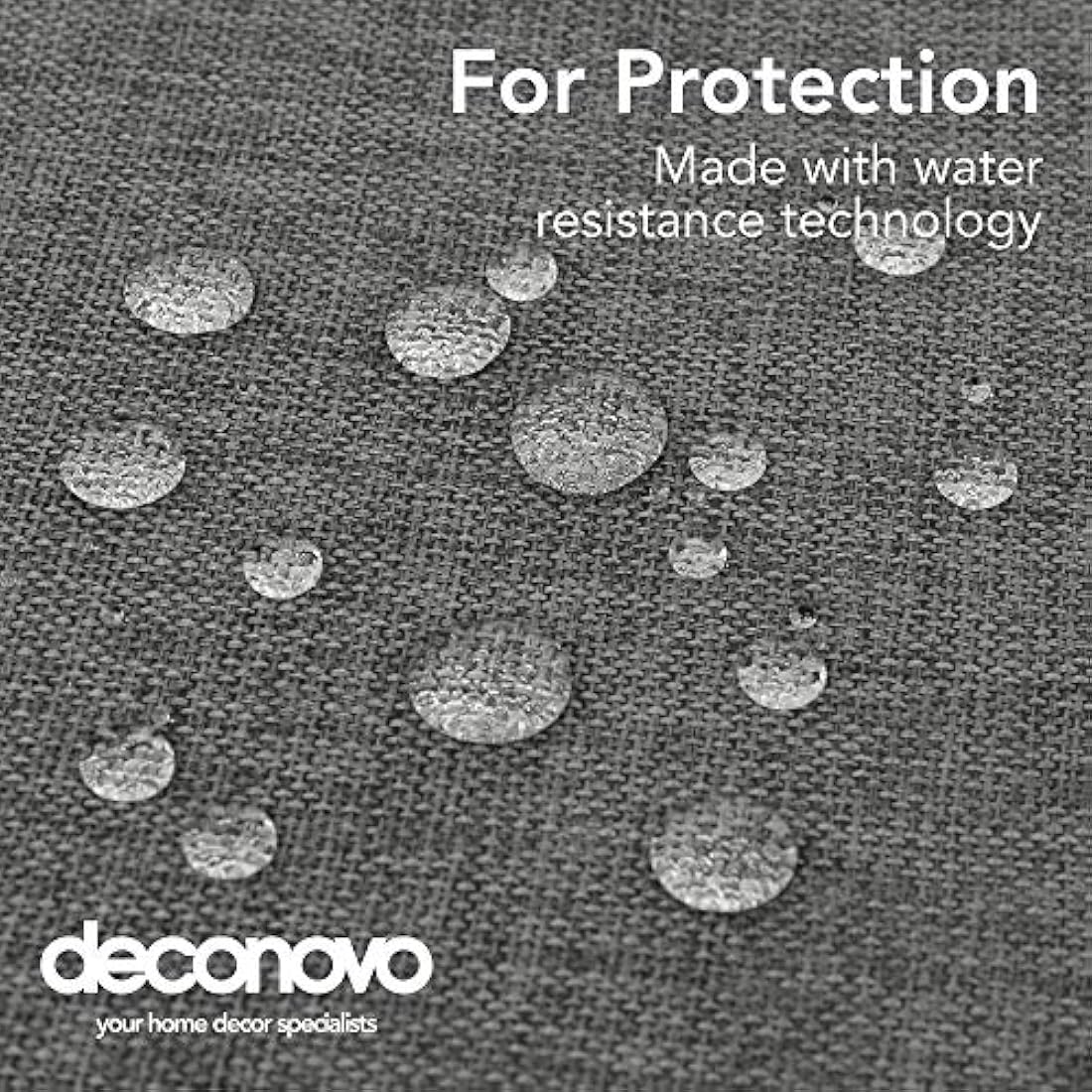 Deconovo Faux Linen Rectangle Tablecloth | Water Resistant Grey 55x95in