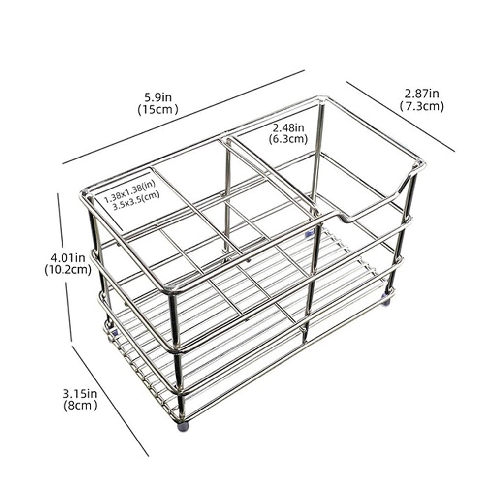 Electric toothbrush holder, stainless steel bathroom storage rack, drain storage rack Silvery - image 3