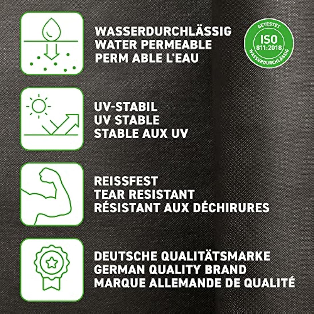 GardenMate 150gsm Weed Control Fabric – 1m x 50m Non-Woven Membrane