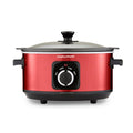 Morphy Richards 3.5L Sear & Stew Slow Cooker – Red Non-Stick Pot
