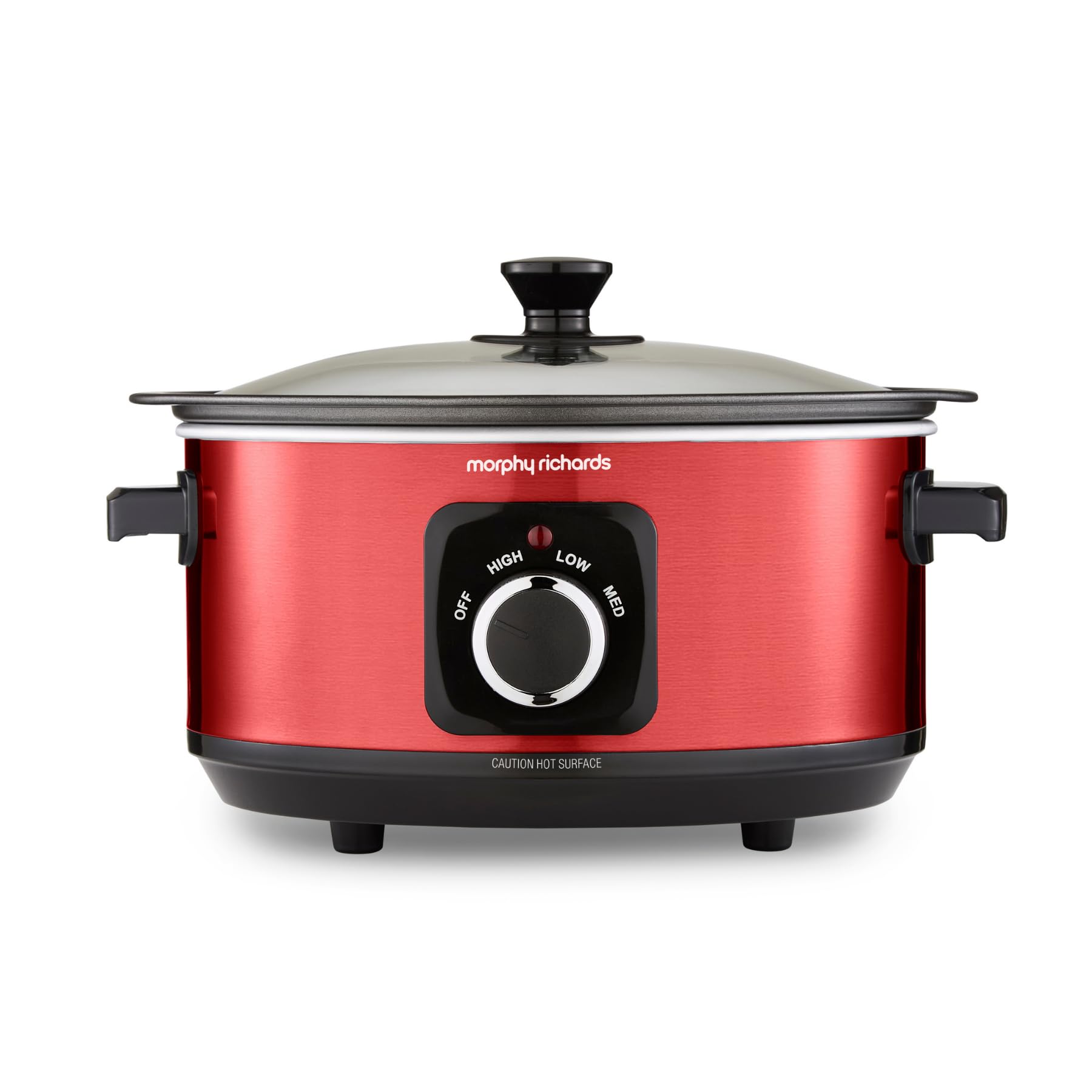 Morphy Richards 3.5L Sear & Stew Slow Cooker – Red Non-Stick Pot