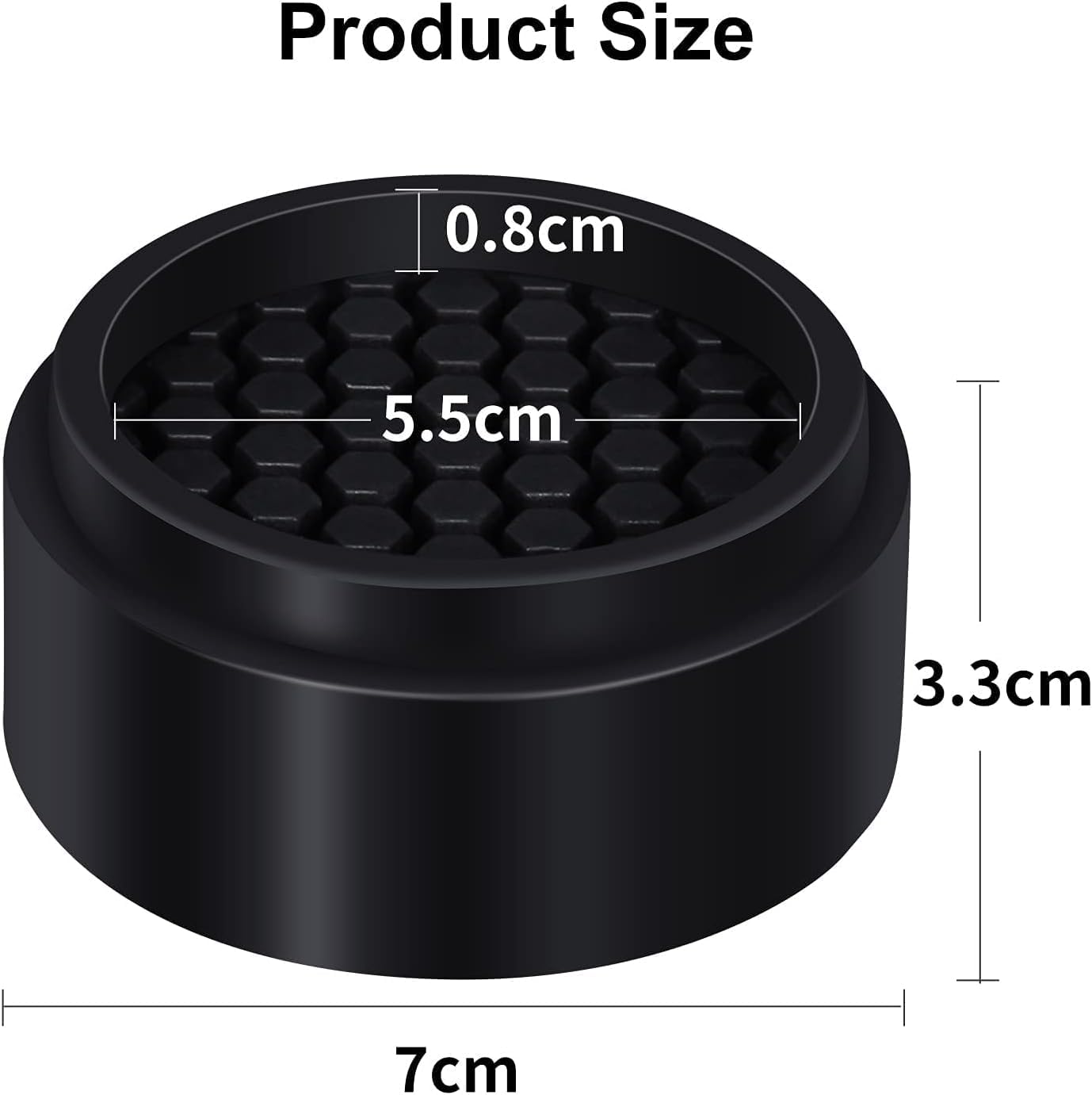 RCHYFEED 12 Pack Adjustable Furniture Risers | 1 Inch Round Rubber Bed Risers