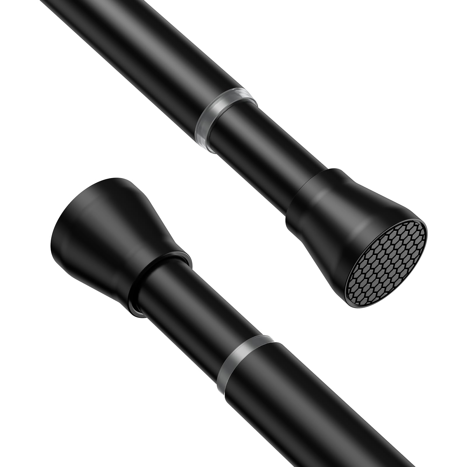 Jolof Store Tension Shower Curtain Pole | 75-160cm No-Drill Black Rod