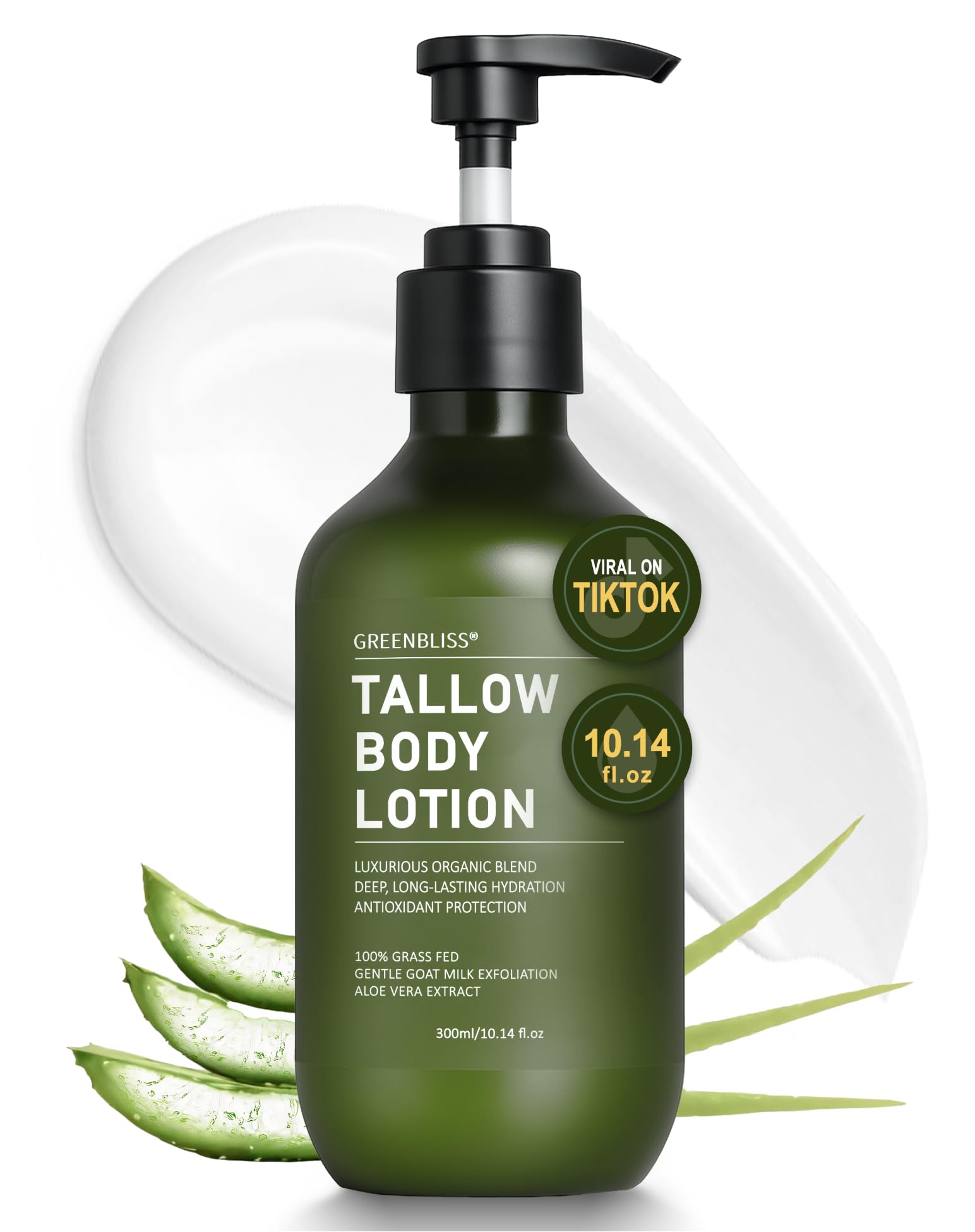 GreenBliss Organic Grass Fed Whipped Beef Tallow Balm Face & Body Lotion