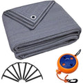 Valuents Awning Carpet – Blue/Grey HDPE Camping Rug with T-Pegs & Bag