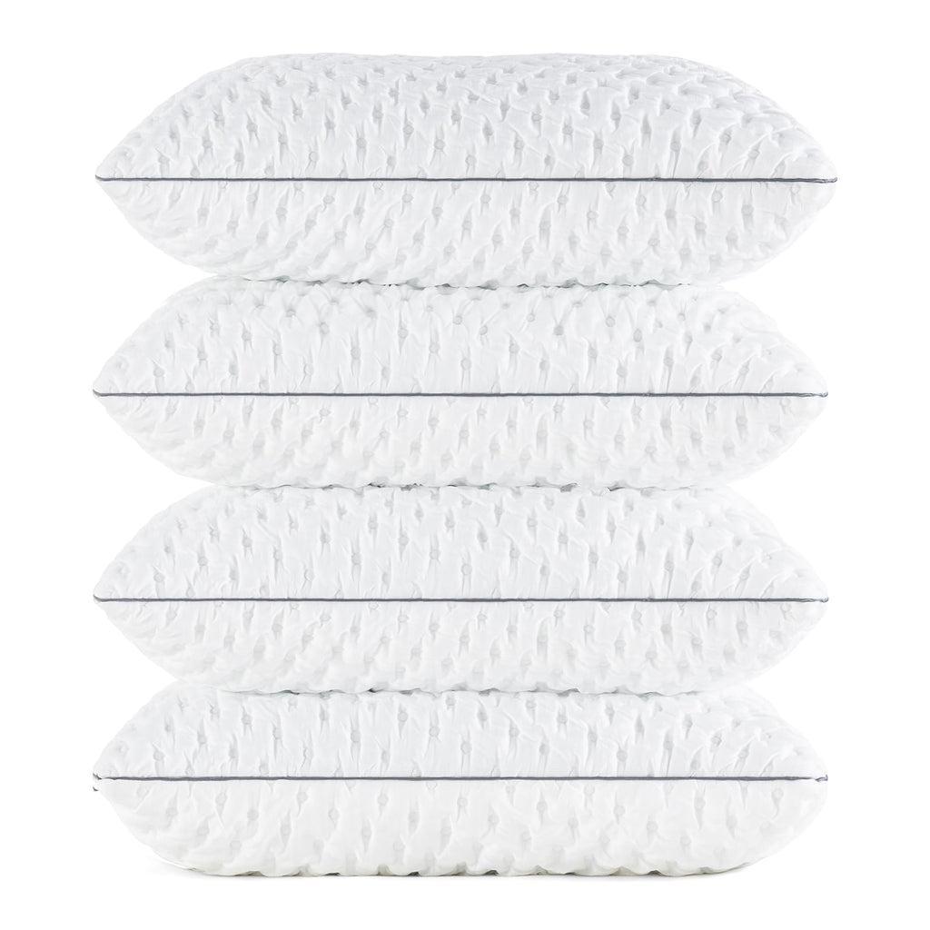 BedStory Shredded Memory Foam Cooling Pillows - 4 Pack, 50x75 cm
