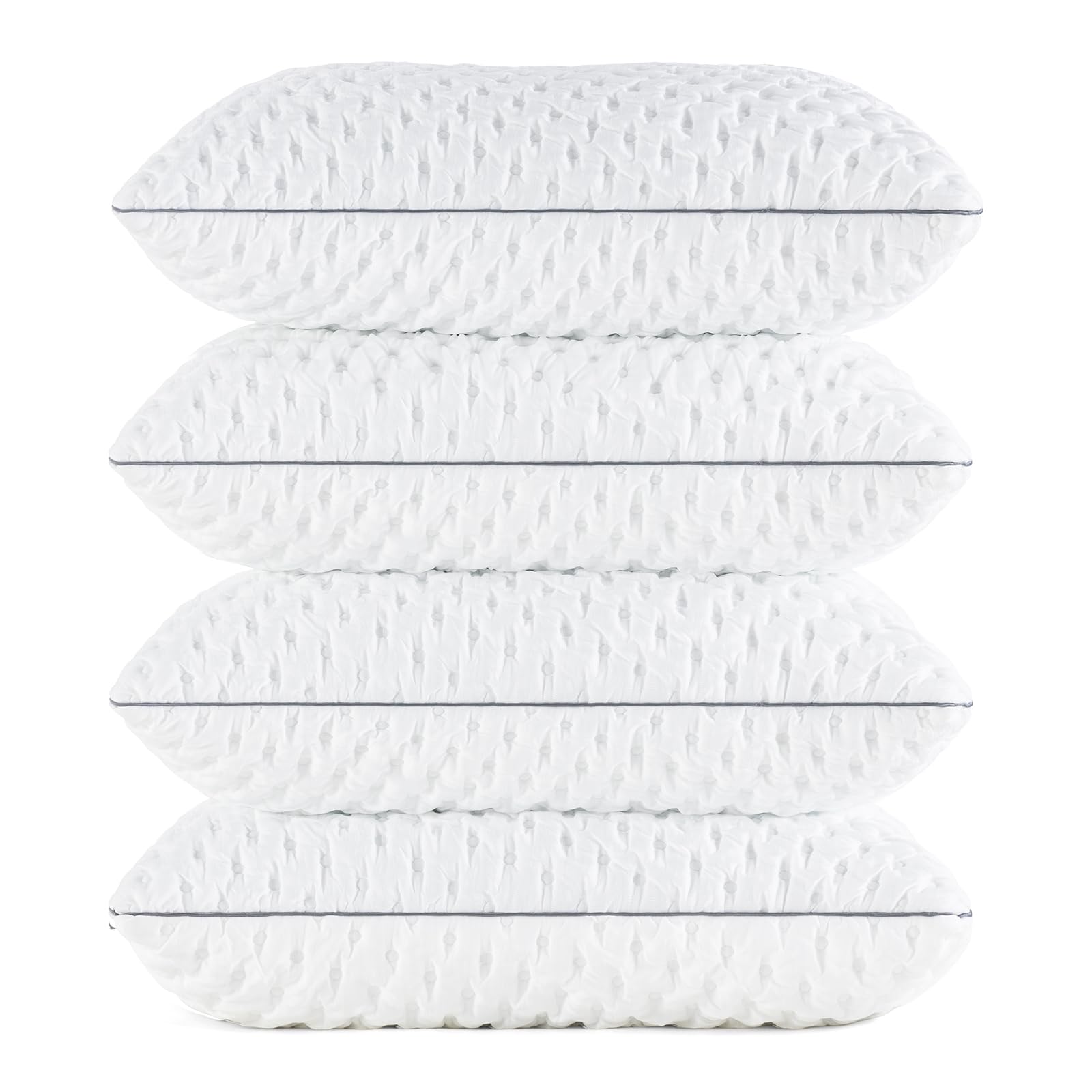 BedStory Shredded Memory Foam Cooling Pillows - 4 Pack, 50x75 cm