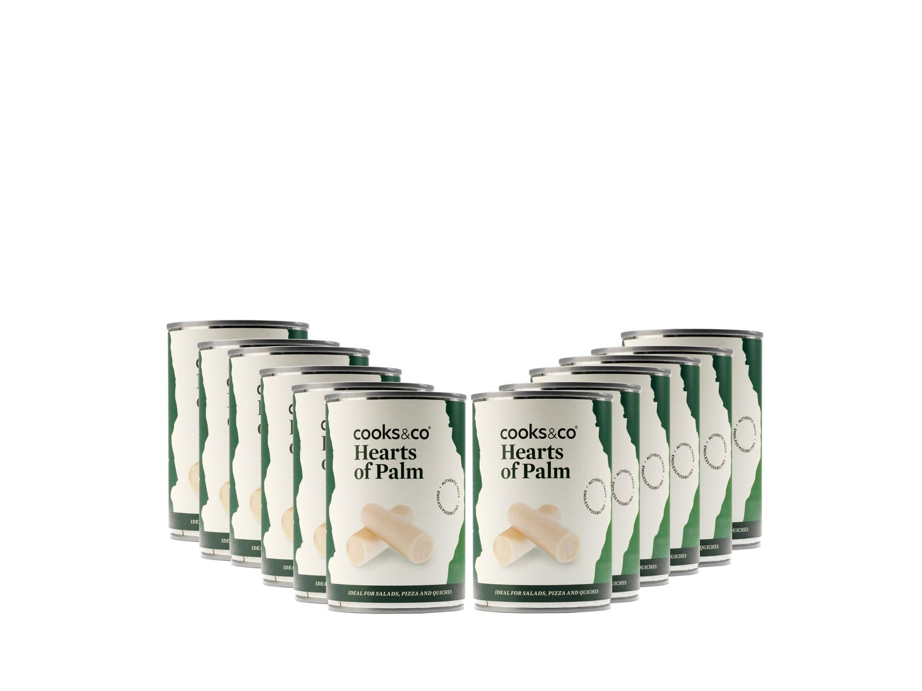 Cooks & Co Hearts of Palm - Gourmet Canned Vegetables, 400g (Pack of 12)