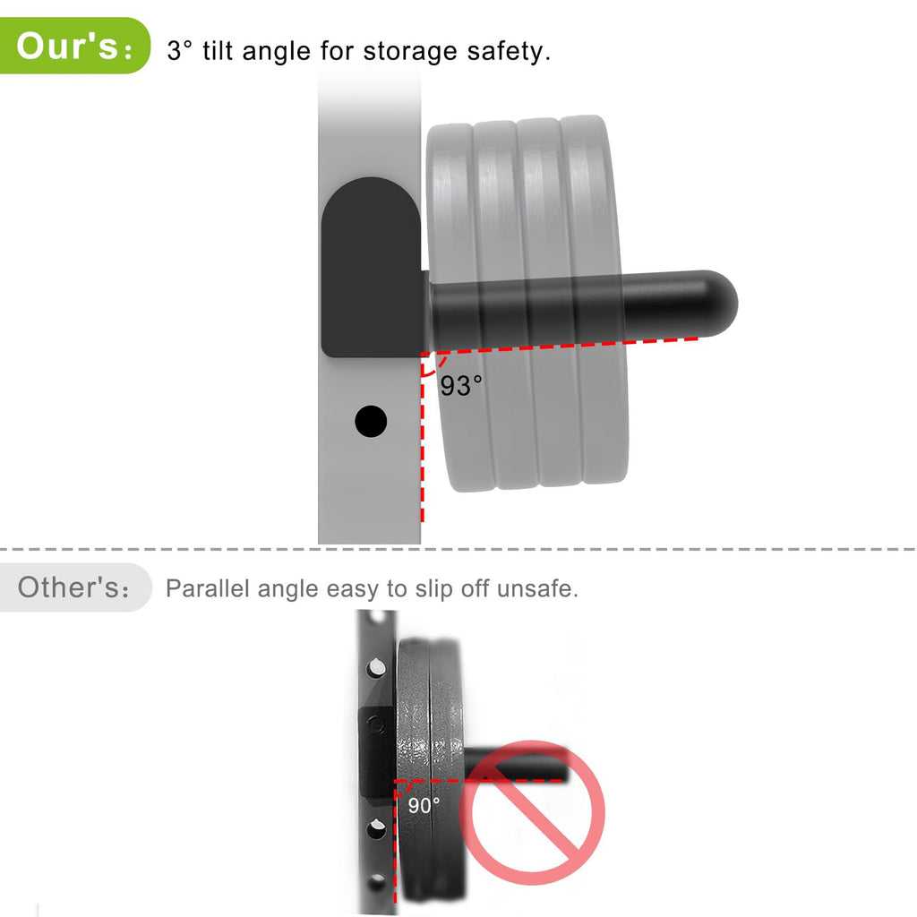 Kipika Olympic Weight Plate Holder for 3x3 Power Racks - Steel Set of 2