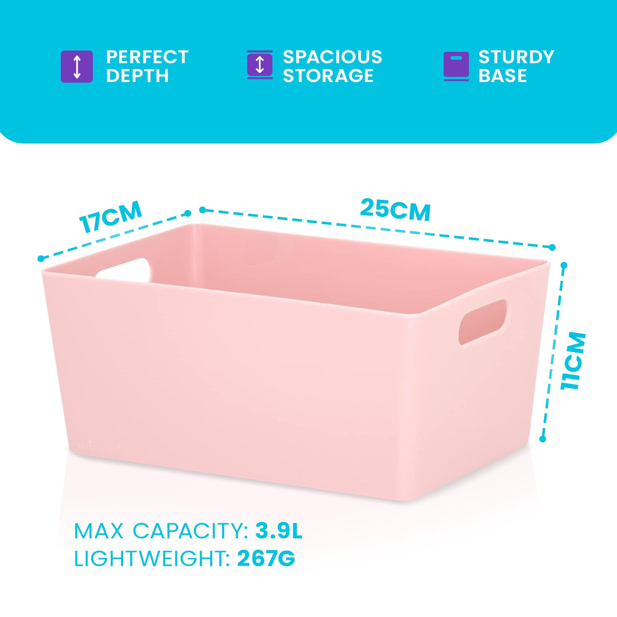 Niftii Storage Boxes | Kitchen Storage & Organisation Baskets 5-Pack 3.9L - image 4