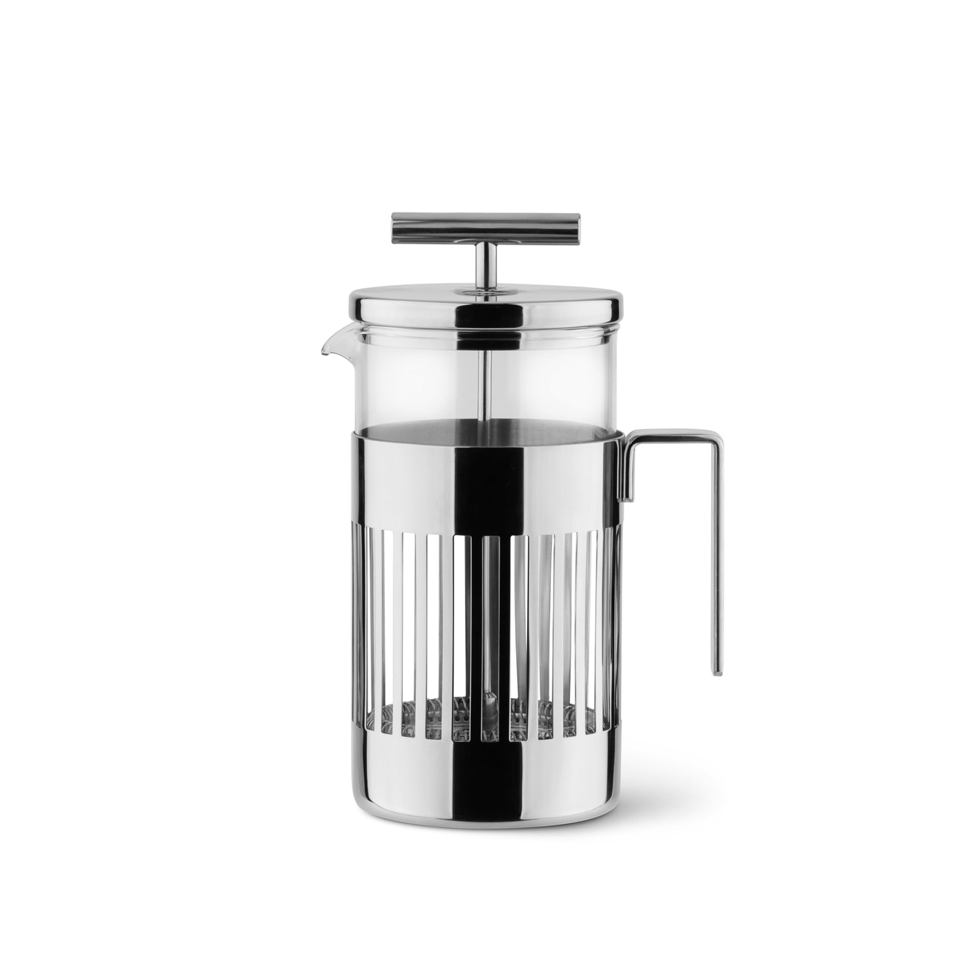 Alessi 9094/8 French Press Coffee Maker | Stainless Steel & Glass, 8 Cup