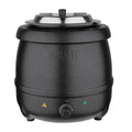 Buffalo 10L Soup Kettle – Black Electric Wet Heat Buffet Food Warmer