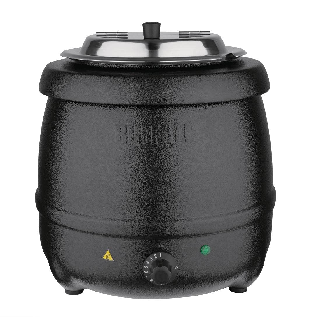 Buffalo 10L Soup Kettle – Black Electric Wet Heat Buffet Food Warmer