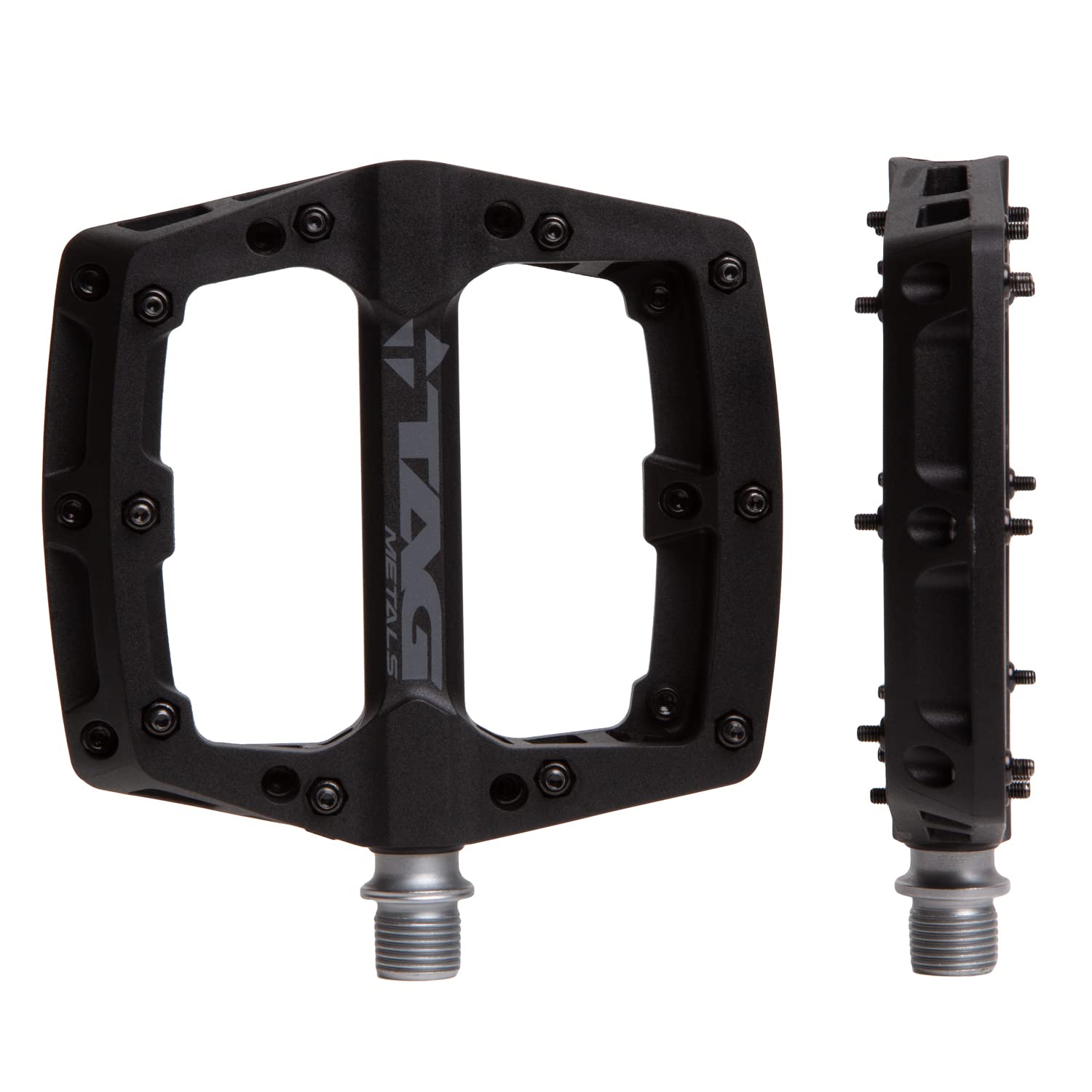 TAG Metals T3 Nylon MTB Pedals – Lightweight Platform 9/16" Axle (Black)