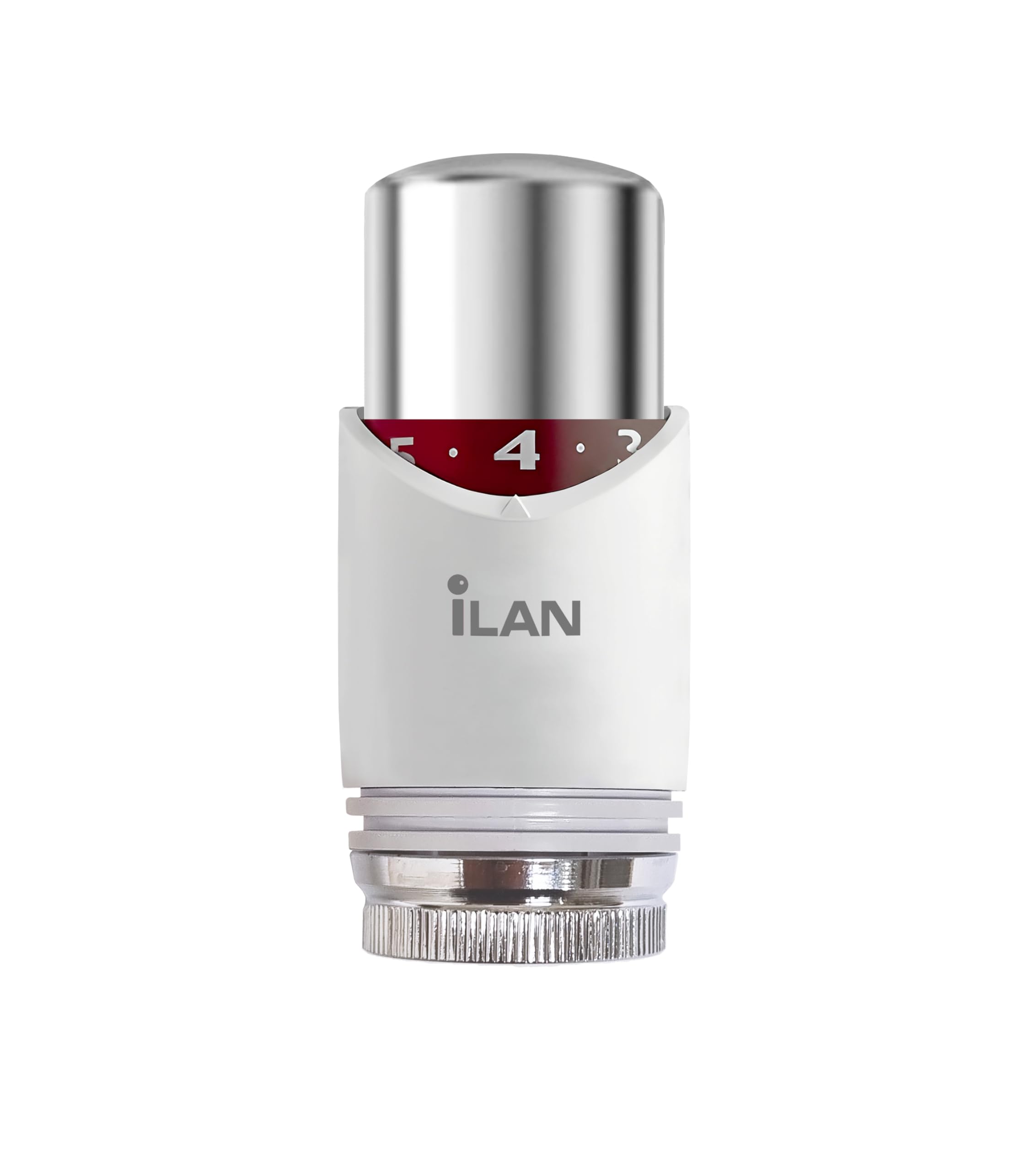iLAN Thermostatic Radiator Valve Replacement Head - Chrome & White
