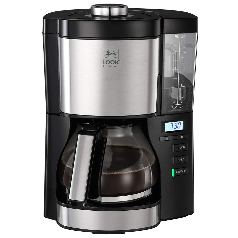 Melitta Look V Timer Filter Coffee Machine | Stainless Steel & Black