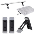 2 Pcs Portable Keyboard Riser, Three Tilt Angle Adjustable Foldable Invisible Laptop Riser, Zinc Alloy Mini Laptop Stand