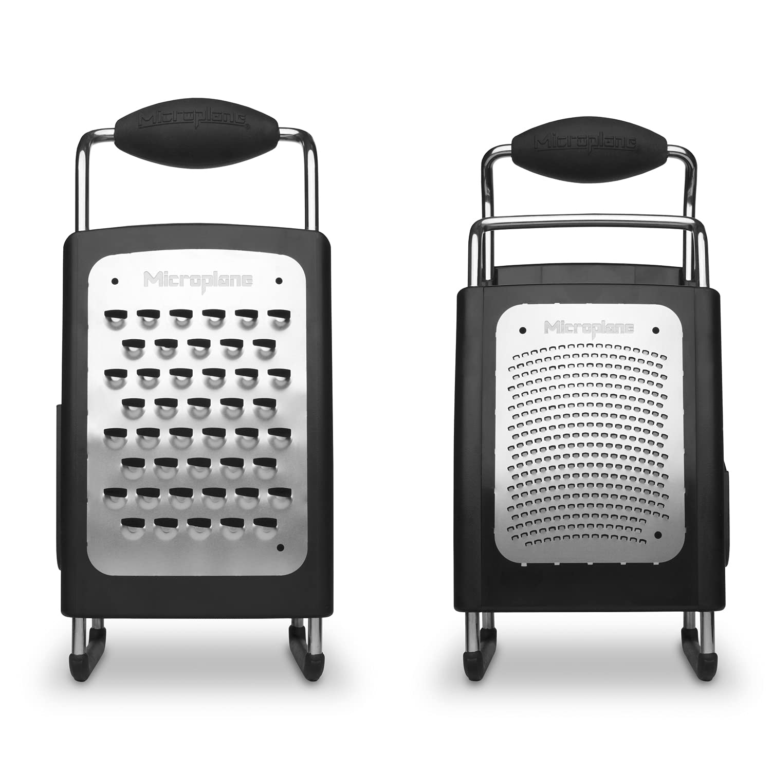 Microplane 4-Sided Box Grater – Stainless Steel with Soft Grip Handle