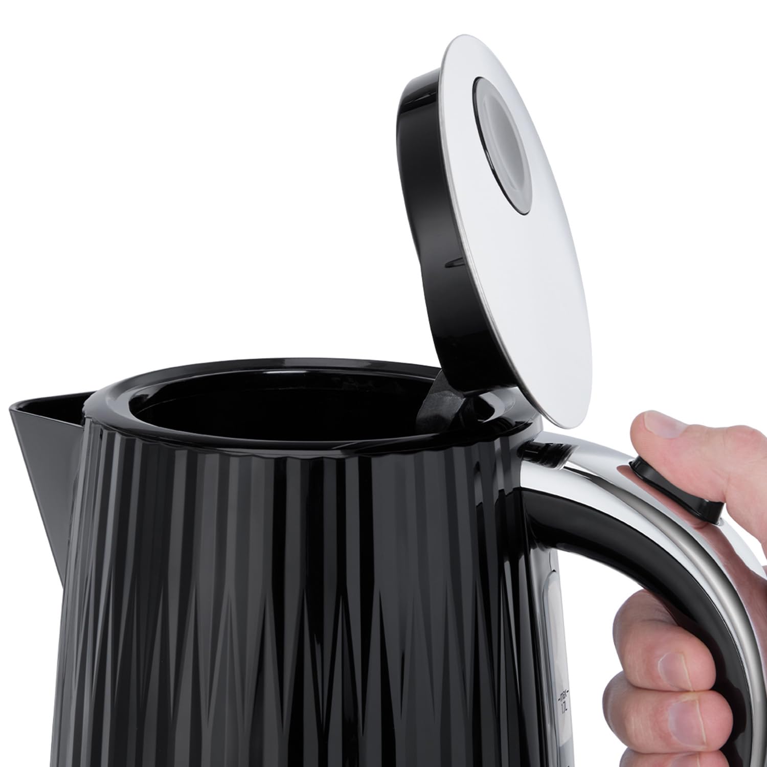 Russell Hobbs Electric Kettle – 1.7L Black Textured Design, 3000W