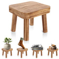 DAJAVE Small Wooden Stool, Plant Table Plant Stool Wooden Milking Stools Indoor Step Stools for Kids Small Side Table for House Plants - image 1