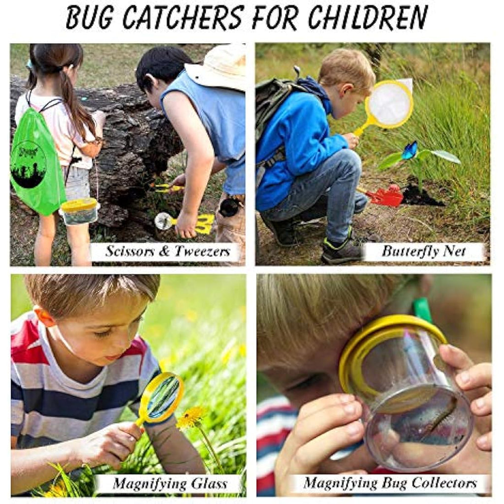 Vykor Outdoor Explorer Kit – 25PCS Kids Bug Catcher & Binoculars Set