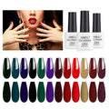 AIMEILI Gel Nail Polish Set - 12 Colors Soak Off UV LED Nail Art Kit