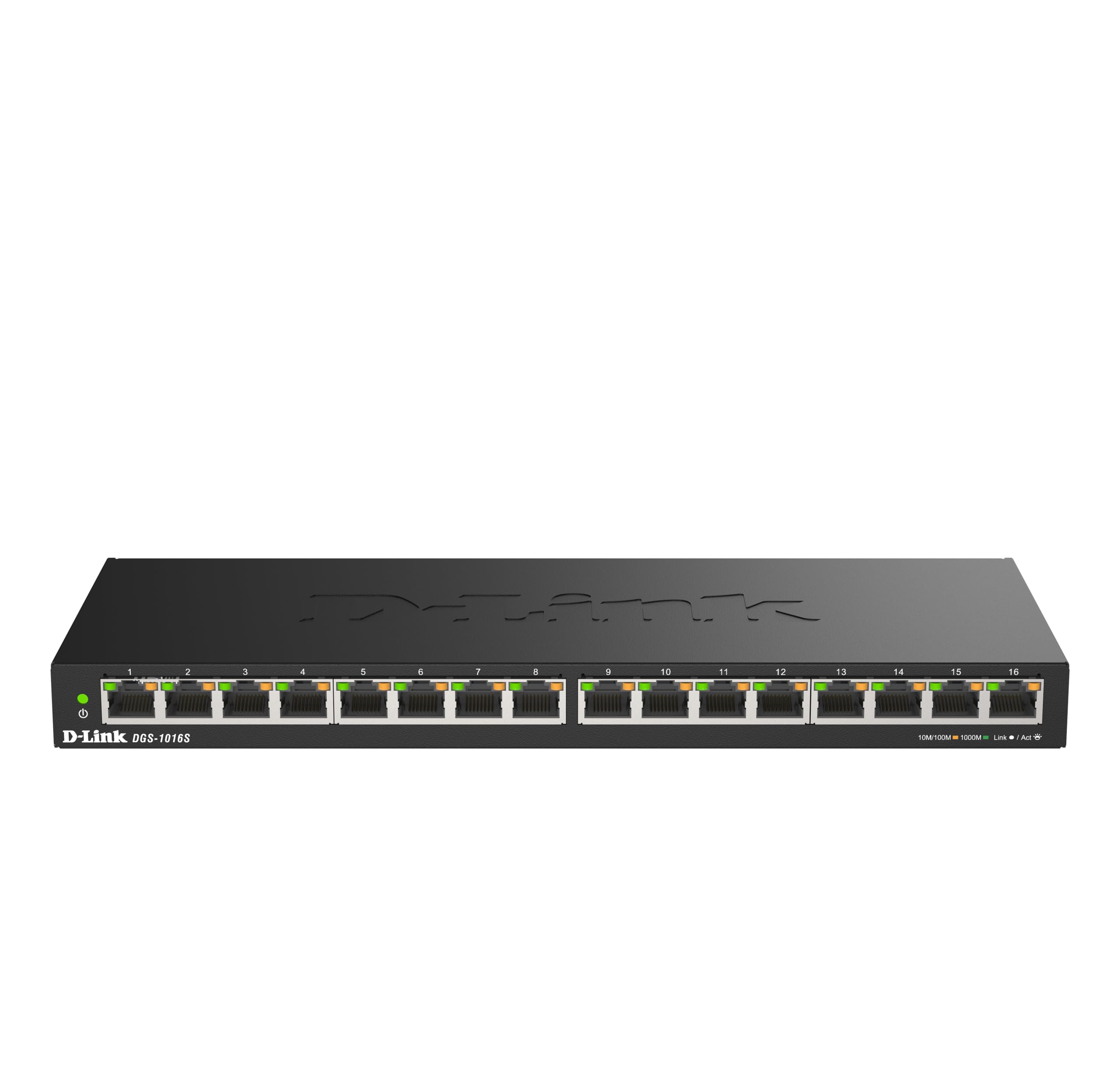 D-Link DGS-1016S 16-Port Gigabit Unmanaged Switch | Fanless Metal