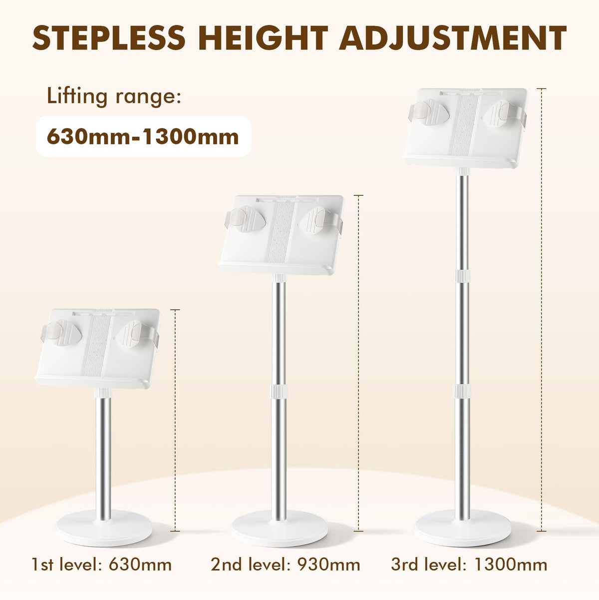 Lectern Podium Stand Adjustable 63~130cm Portable Standing Desk Table - image 2