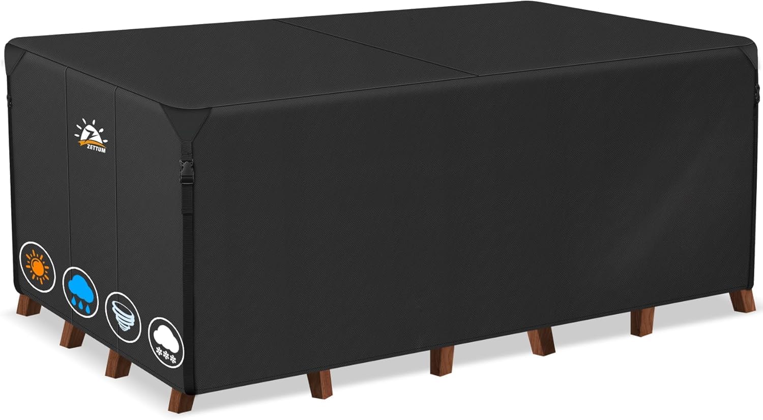 Zettum Waterproof Garden Furniture Cover | 600D Heavy Duty Oxford | 167x135x73cm