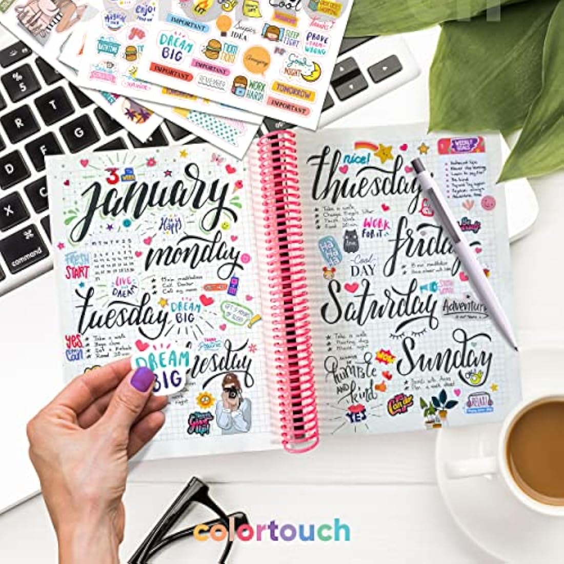 Planner Sticker Set - 2500+ Pcs Journaling & Calendar Sheets