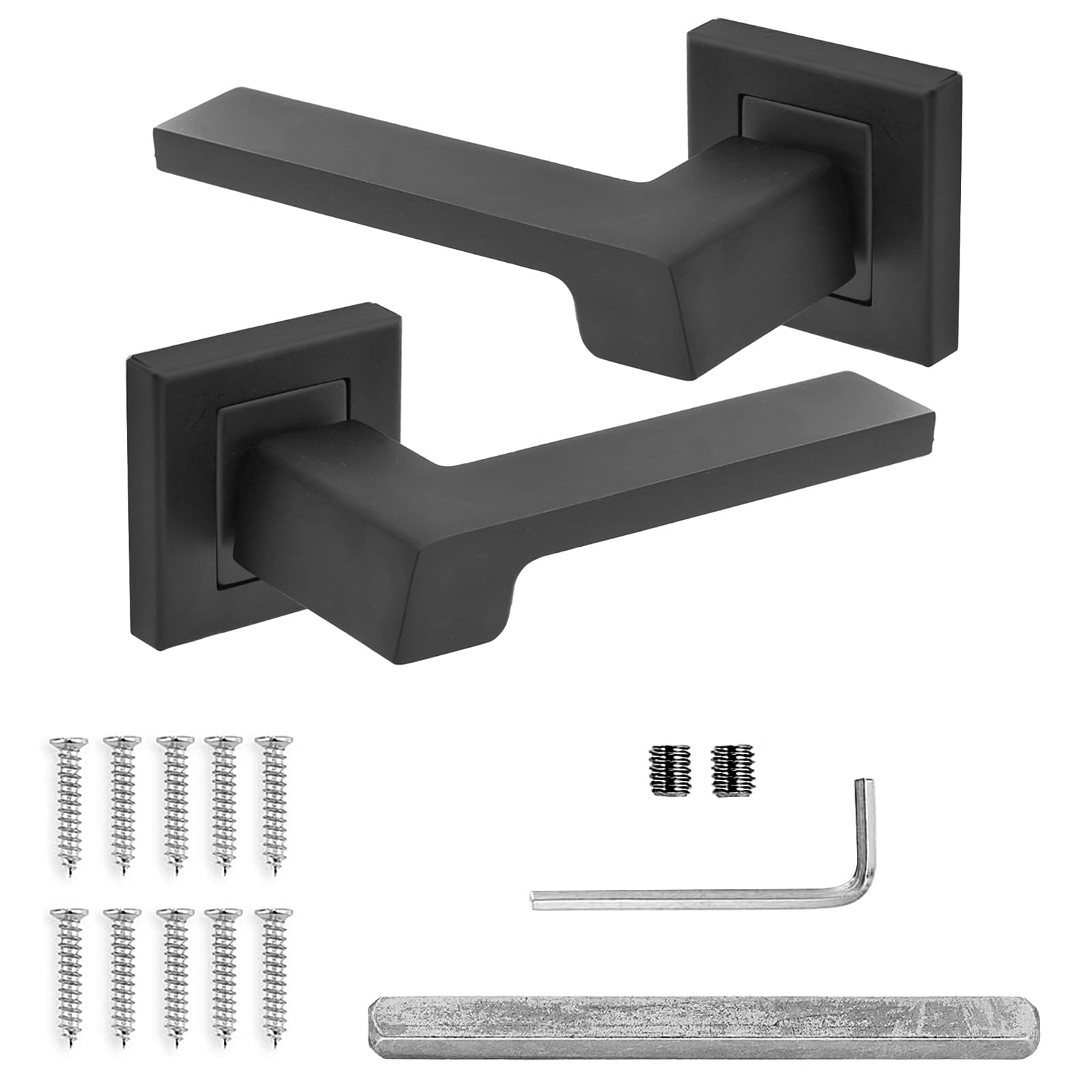Decoranddecor Spectra Matt Black Aluminium Internal Door Handles