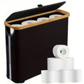 ZYNERY Toilet Roll Basket – 30L Free Standing Toilet Paper Holder, Black