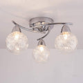 Aurolite Bolla 3-Light LED Semi Flush Ceiling Light | Polished Chrome, 12W