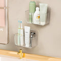 Acrylic Wall Mount Organizer 2-Pack | Clear Bathroom Shelf