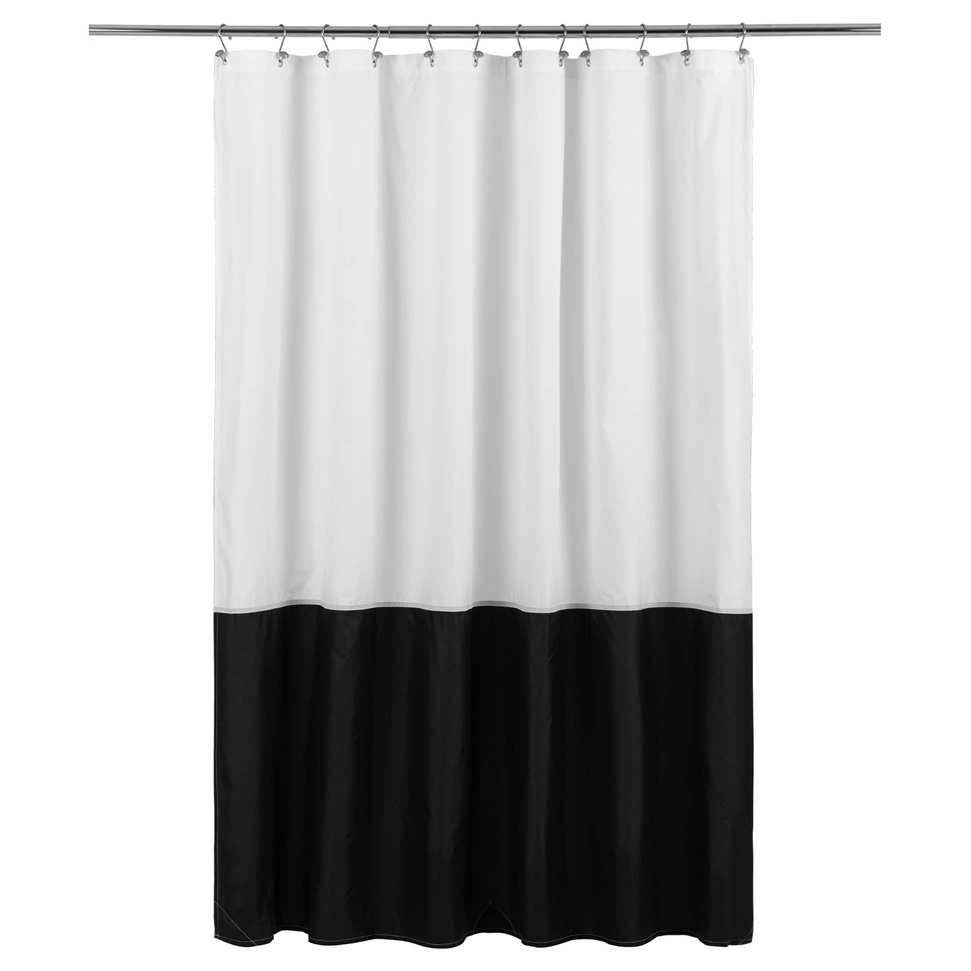 Jolof Store Waterproof Fabric Shower Curtain Liner with Magnetic Hem