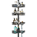 HapiRm Telescopic Shower Caddy – 4-Tier Rustproof Corner Organizer