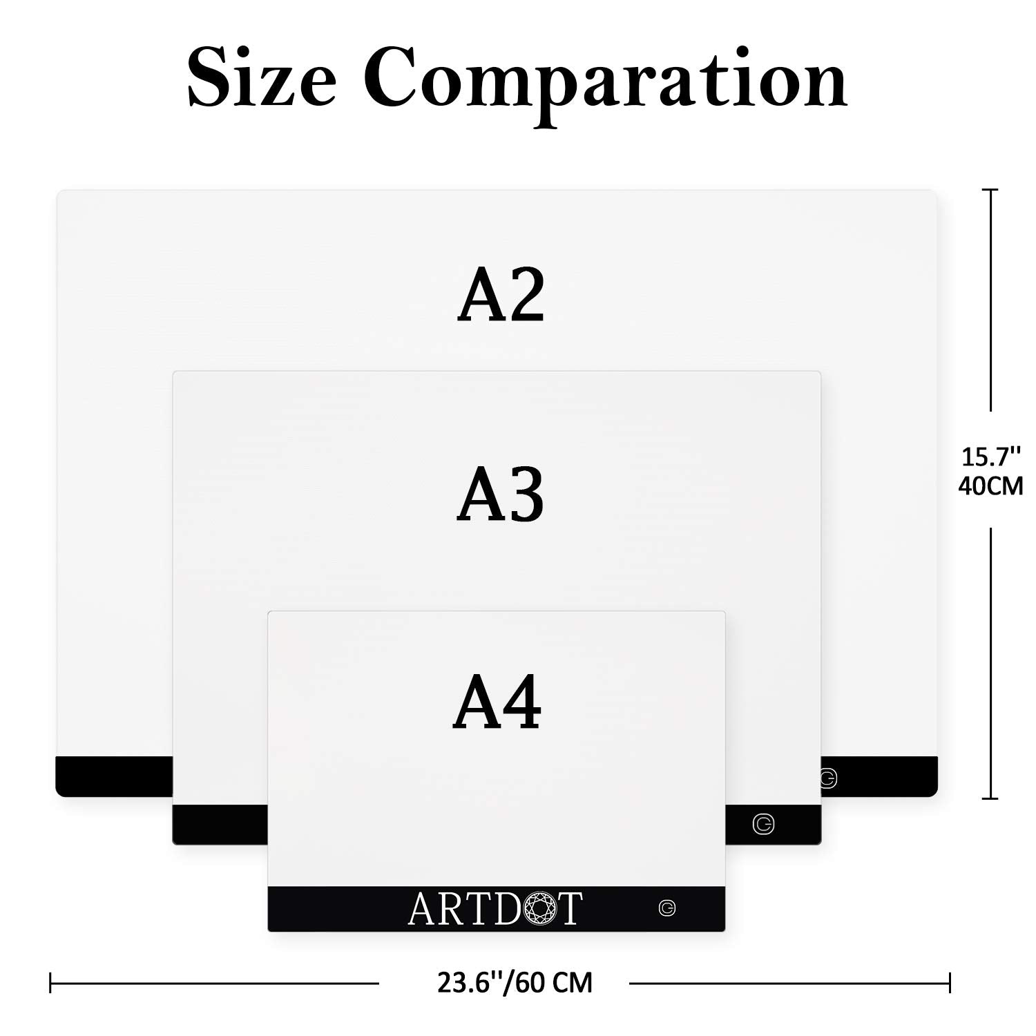 ARTDOT A2 LED Light Pad for Diamond Art | Adjustable Tracing Board