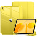 Vobafe iPad 11th/10th Gen Case - Clear Back Trifold Stand with Pencil Holder