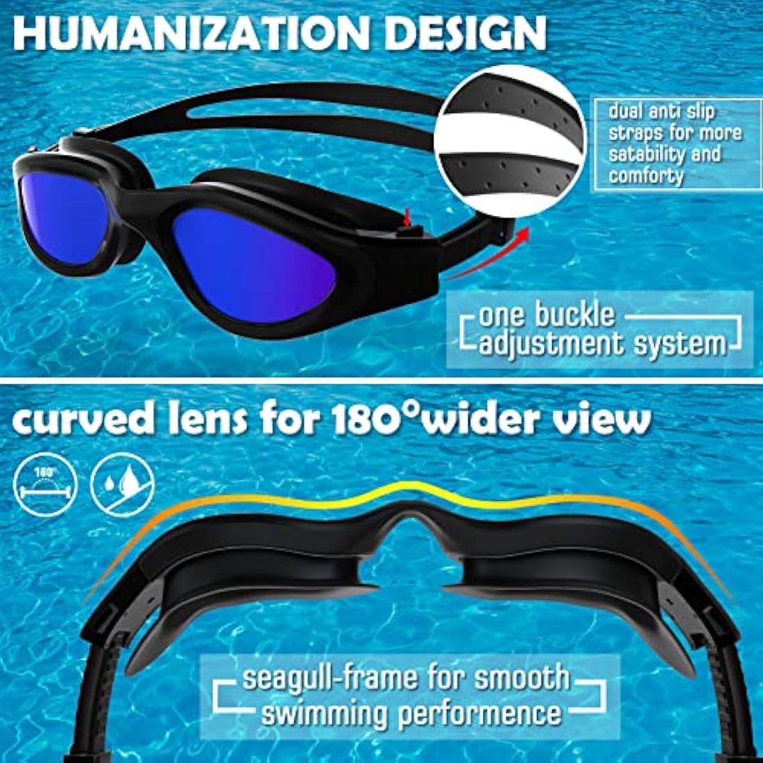 Jolof Store Polarized Swimming Goggles – Anti-Fog UV Protection