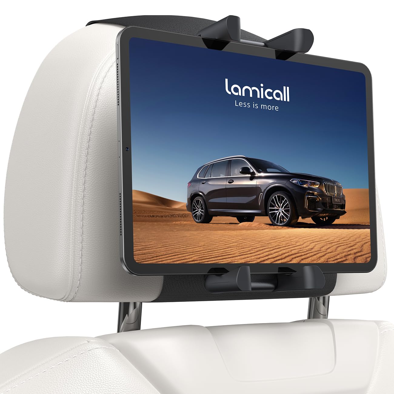 Lamicall Car Headrest Tablet Mount – 360° Rotating Backseat Holder for iPad
