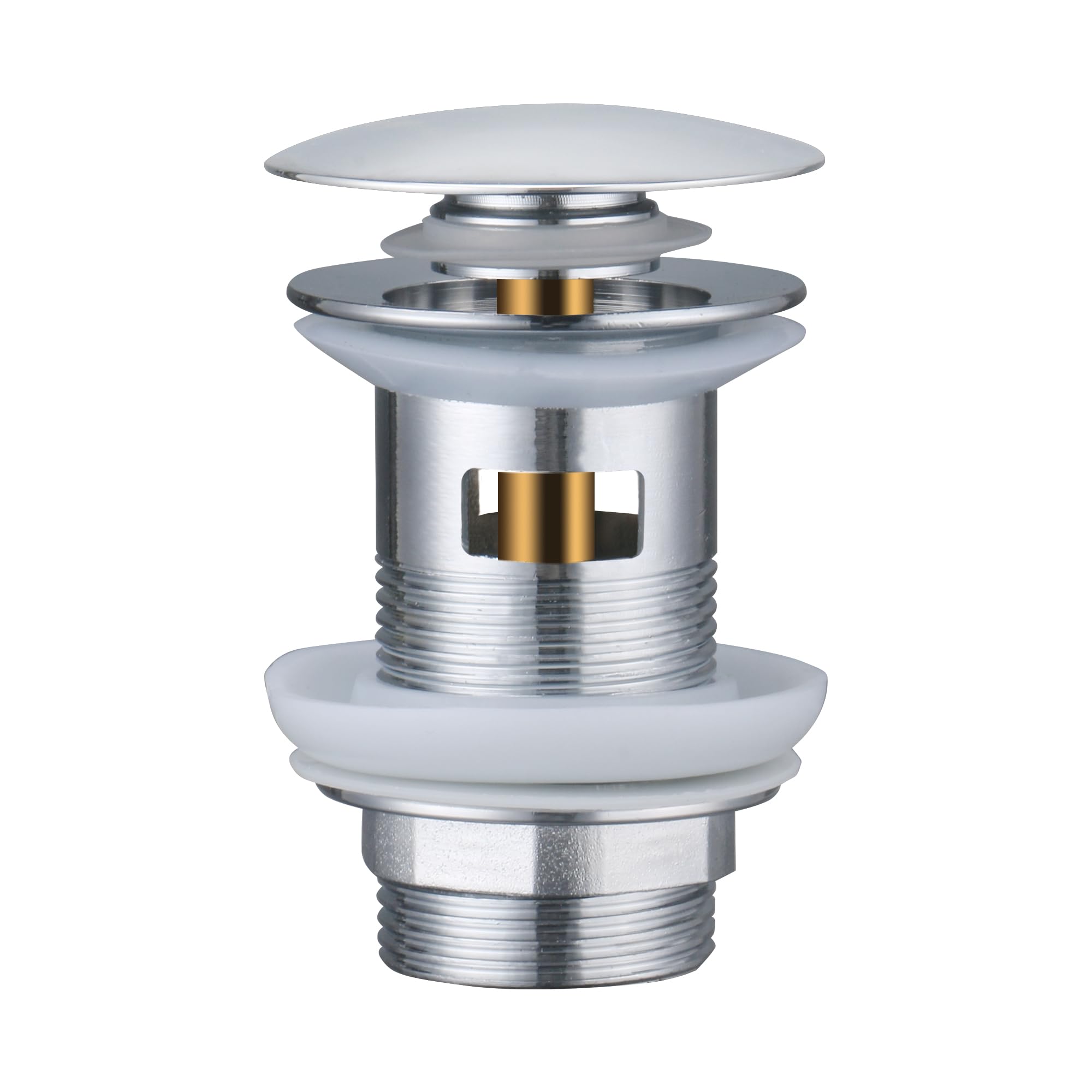 Slotted Pop Up Basin Waste | Chrome Stainless Steel Overflow