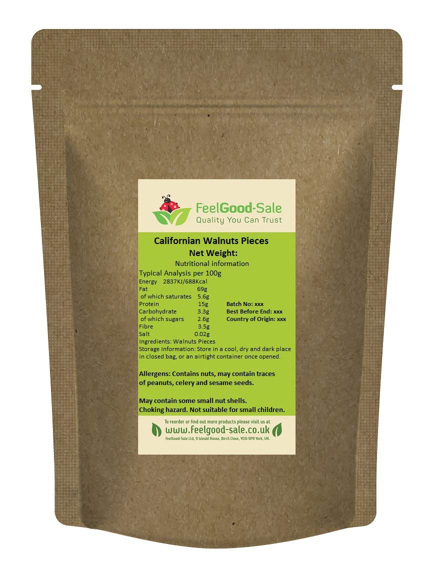 Jolof Store Raw Walnuts Large Pieces – 1kg Keto & Vegan Baking Nuts