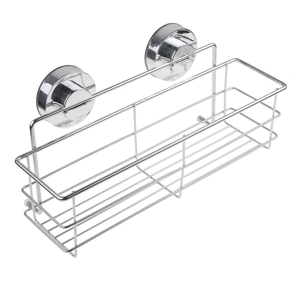 Suction Shower Caddy – SUS304 Stainless Steel Bathroom Shelf