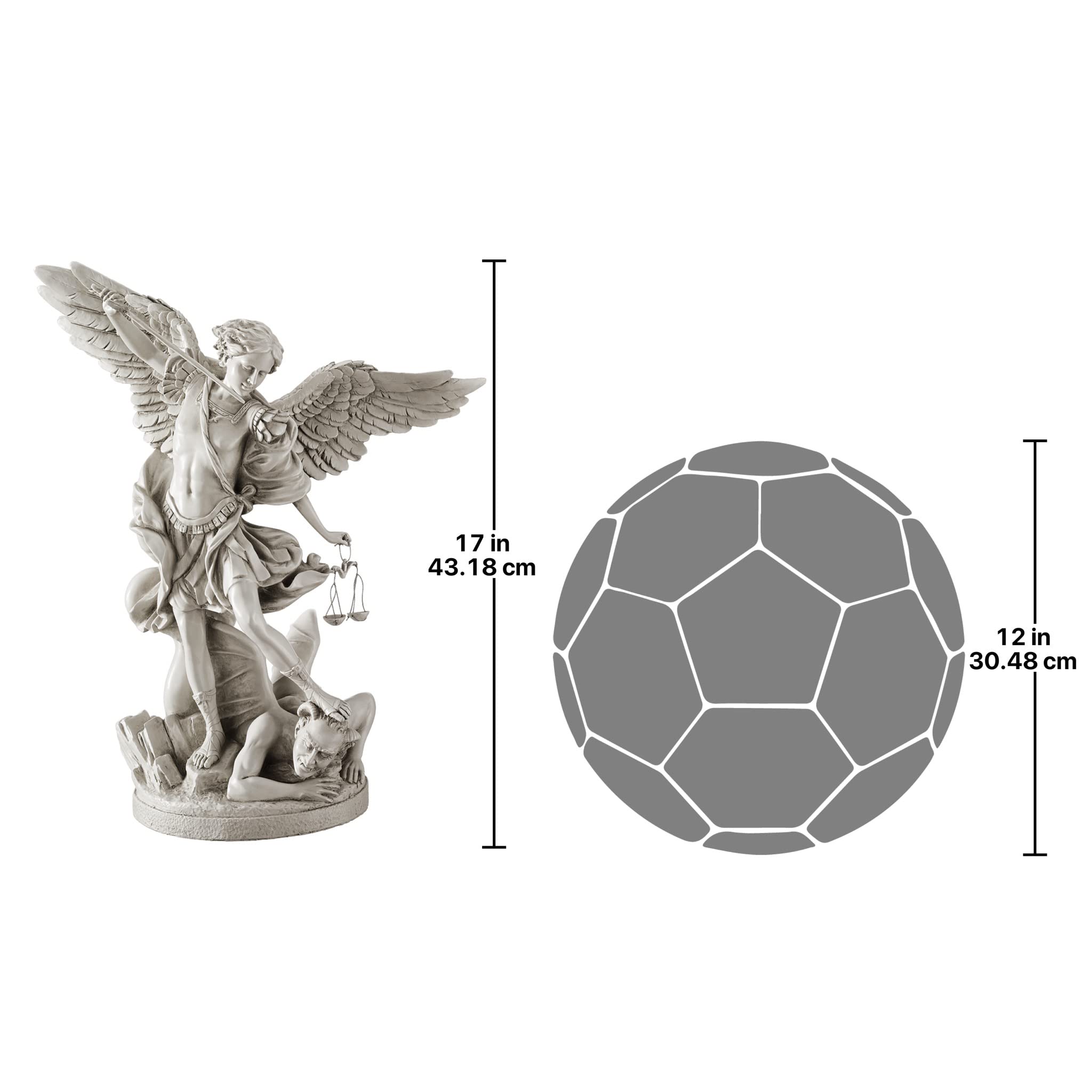 Design Toscano St. Michael the Archangel Religious Statue, 43 cm