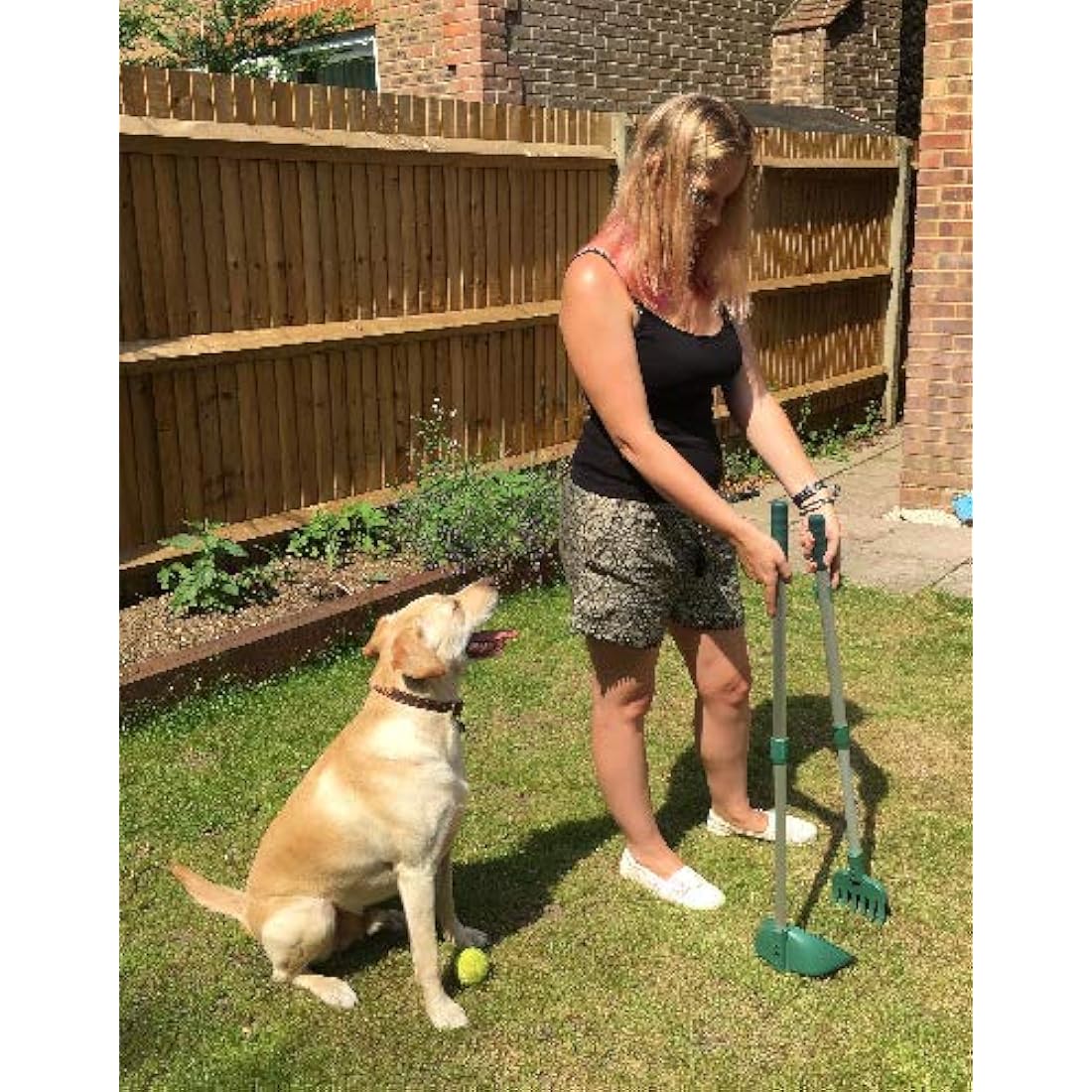 MDC Long Handled Pooper Scooper – No-Bend Dog Waste Rake and Scoop